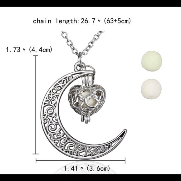 3/$21, Magic Moon Locket Glow In The Dark Necklace - Picture 4 of 4